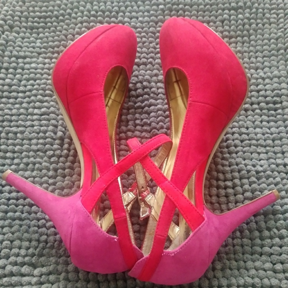 Red platform heels comfy!